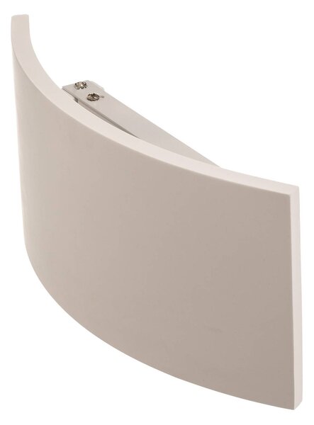 Lindby fali lámpa Naike, fehér, gipsz, magasság 15 cm, dimmelhető, Fehér / opál, Folyosó, Gipsz / agyag, Modern