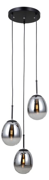 Italux modern függeszték meolo matt fekete füstös itxpnd-40825-3-bk