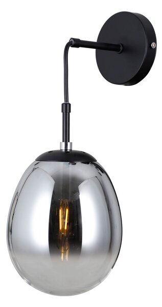 Italux modern fali lámpa meolo matt fekete füstös itxwl-40825-1-bk