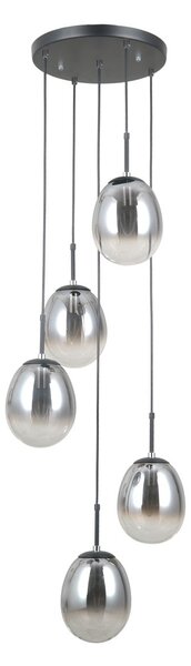 Italux modern függeszték meolo matt fekete füstös itxpnd-40825-5-bk