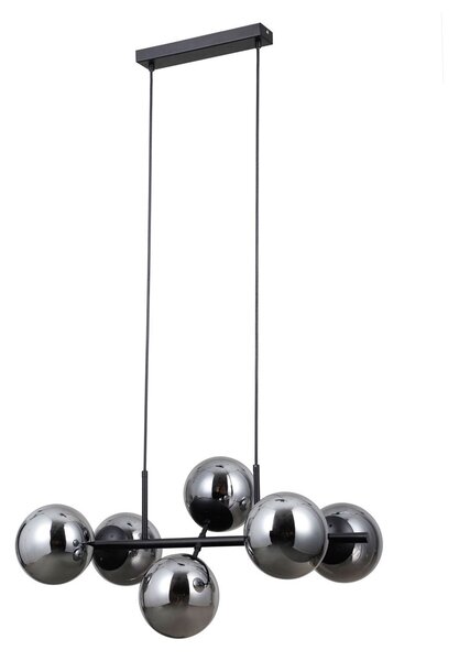 Italux modern függeszték molite matt fekete füstös itxpnd-1098-6-bk
