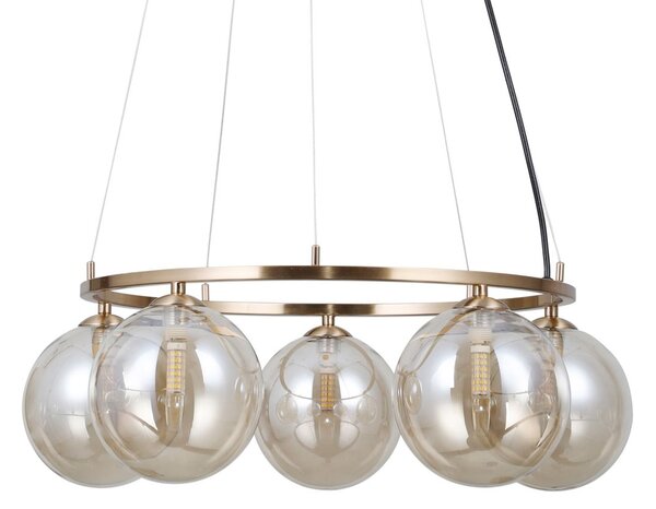Italux modern függeszték molite borostyán arany itxpnd-1098-5r-hb