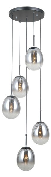 Italux modern függeszték meolo matt fekete füstös itxpnd-40825-5-bk
