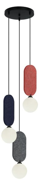 Italux modern függeszték lorenzo fehér piros kék szürke itxpnd-59815a-3-mlti