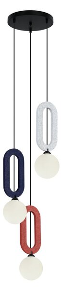 Italux modern függeszték masso fehér piros kék szürke itxpnd-59839-3-mlti