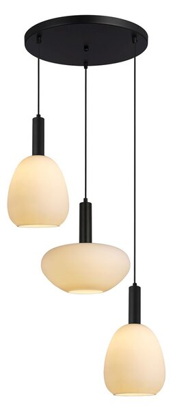 Italux modern függeszték gater fehér fekete opál itxpnd-23541-3-bk-op