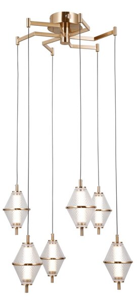 Italux modern függeszték fuente átlátszó arany itxpnd-34395-6-hbr