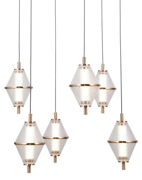 Italux modern függeszték fuente átlátszó arany itxpnd-34395-6-hbr