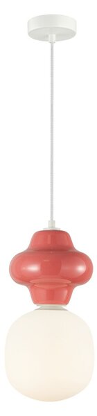 Italux modern függeszték latera fehér matt fehér piros opál itxpnd-94331-1l-red