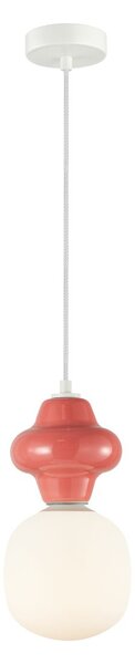Italux modern függeszték latera fehér matt fehér piros opál itxpnd-94331-1s-red