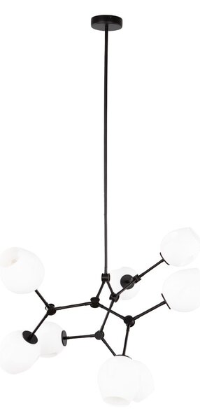 Italux modern mennyezeti lámpa ferral fekete itxpnd-75075-8-bk-wg