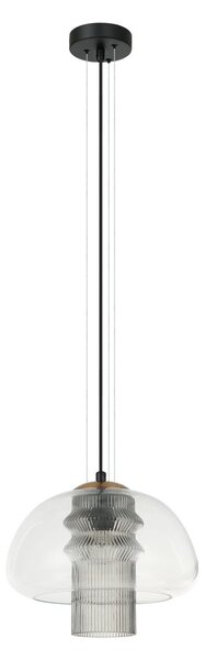 Italux modern függeszték feder fehér fekete füstös itxpnd-61001c-bk