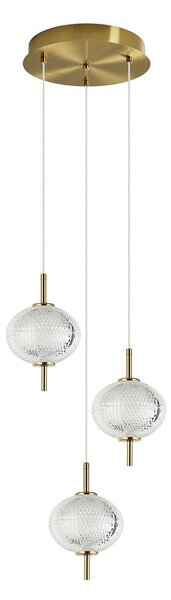 Italux glamour függeszték corado átlátszó arany itxpnd-81418-3-bk-gd