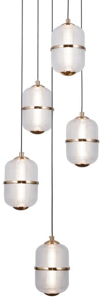 Italux modern függeszték alani átlátszó arany itxpnd-34375-5-hbr