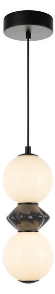 Italux modern függeszték balos matt fekete opál átlátszó szürke itxpnd-94921-2a-bk