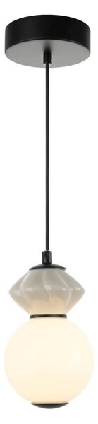 Italux modern függeszték balos matt fekete opál átlátszó szürke itxpnd-94921-1a-bk