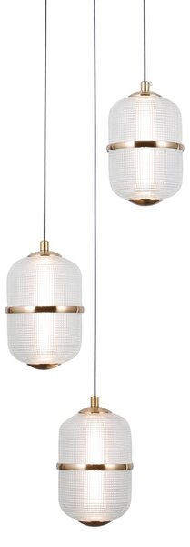 Italux modern függeszték alani átlátszó arany itxpnd-34375-3-hbr