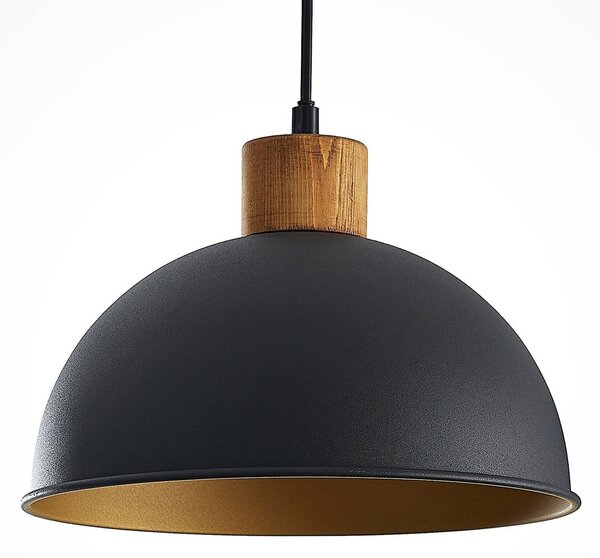 Lindby Flurin függőlámpa, 3 lámpás, 107cm, fekete, fém, dimmelhető, Fekete, Nappali / Étkező, fém, Modern
