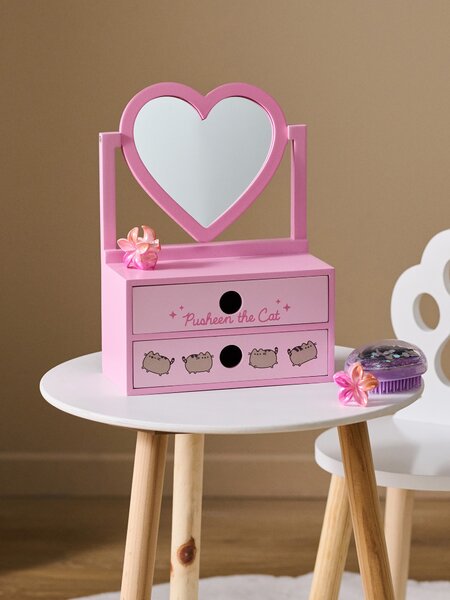 Sinsay - Szív alakú tükrös szekrényke Pusheen - pasztellpink