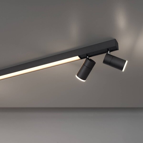 PURE LED mennyezeti lámpa Lines, 120 cm, antracit, távirányítóval, dimmelhető, Alu / szürke / cink, Nappali / Étkező, fém, Modern
