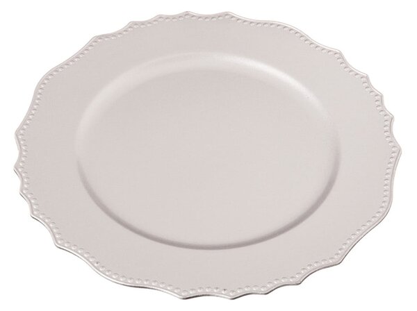 Ezüstszínű ovális szervírozó tányér ø 33 cm - Casa Selección
