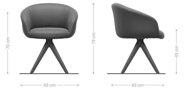 DELIFE Étkezőszék Vinka-Flex karfás bouclé puha bézs fa láb szögletes természetes 360° forgatható zsákrugós