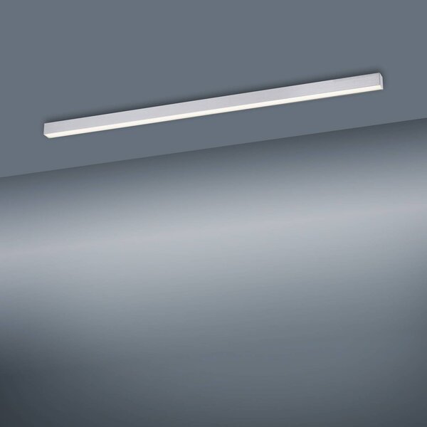 PURE LED mennyezeti lámpa Lines, 110 cm, ezüst, CCT, távirányító, dimmelhető, Alu / szürke / cink, Nappali / Étkező, Alumínium, Modern