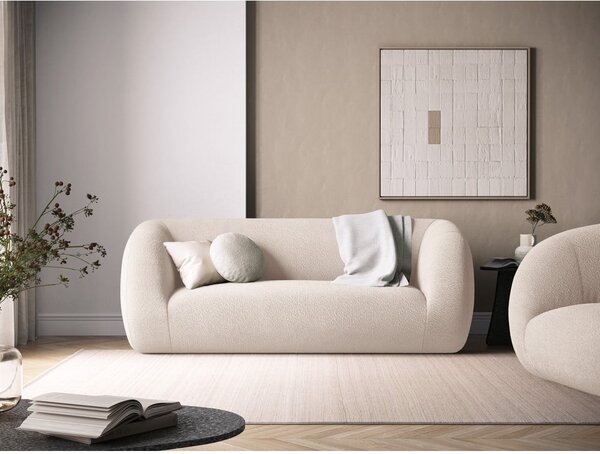 Krémszínű buklé kanapé 210 cm Essen – Cosmopolitan Design
