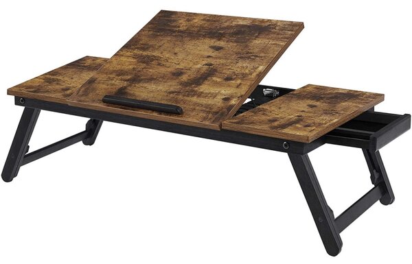 Laptop asztal, rusztikus barna 71x35cm