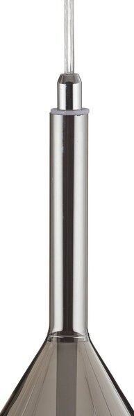 Fabas Luce Függőlámpa lila, füstszürke, 1-lámpás, üveg, dimmelhető, Alu / szürke / cink, Nappali / Étkező, Üveg, Modern