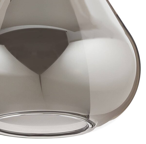 Fabas Luce Függőlámpa lila, füstszürke, 1-lámpás, üveg, dimmelhető, Alu / szürke / cink, Nappali / Étkező, Üveg, Modern