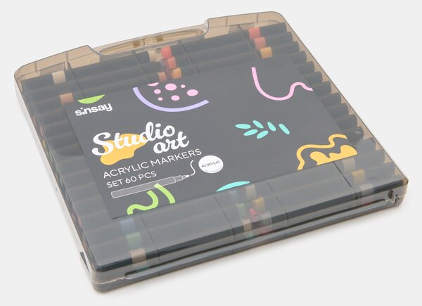Sinsay - Akrilfilc-készlet 60 pack - többszínű