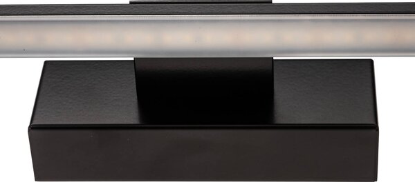 MCJ LED fali lámpa Miroir 40 cm fekete 4000K, Fekete, Fürdőszoba, Alumínium, Modern