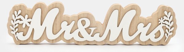 Sinsay - Esküvői dekoráció Mr & Mrs felirattal - bézs