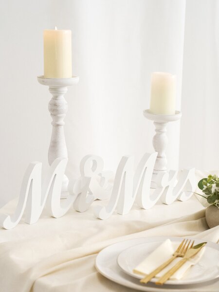 Sinsay - Álló esküvői dekoráció Mr & Mrs - fehér