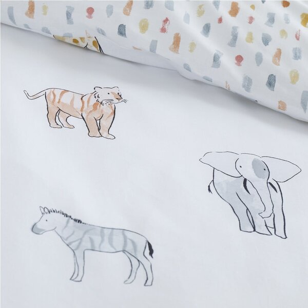 Egyszemélyes pamut gyerek ágyneműhuzat 120x150 cm Zoo Animals – Bianca