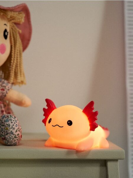 Sinsay - Gyerek LED éjjeli lámpa axolotl formában - pasztellpink