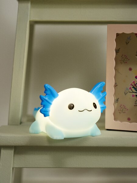 Sinsay - Gyerek LED éjjeli lámpa axolotl formában - világoskék