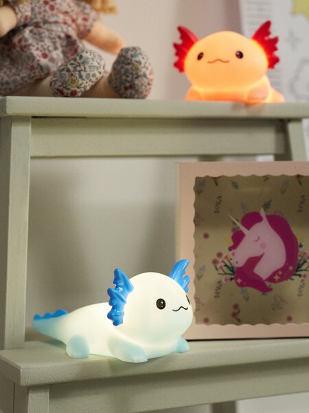 Sinsay - Gyerek LED éjjeli lámpa axolotl formában - pasztellpink