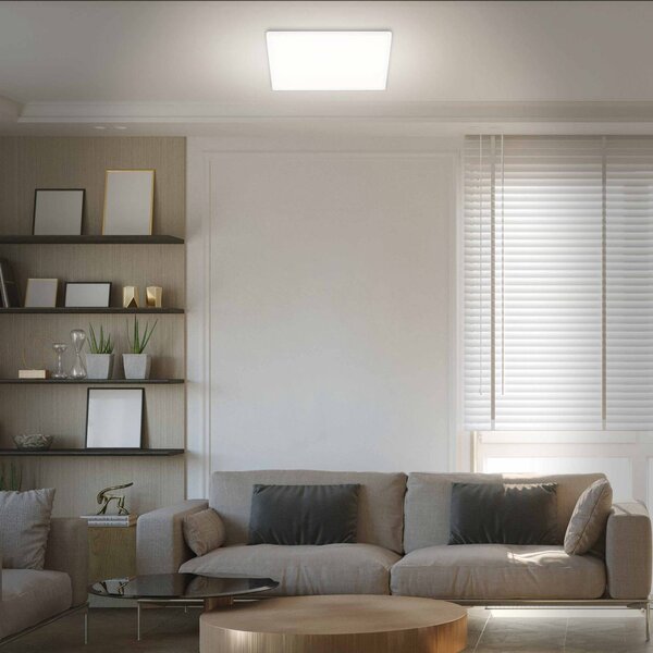 Briloner LED mennyezeti lámpa Karcsú, szögletes 42 x cm, Fehér / opál, Folyosó, Műanyag, Modern