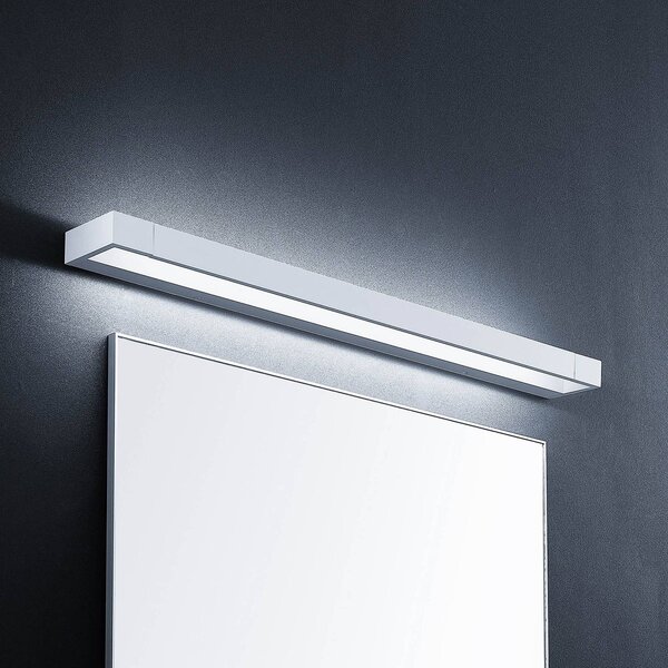 Arcchio LED fali világítás Jora, 90 cm, fehér, forgatható, IP44, Fehér / opál, Fürdőszoba, Alumínium, Modern