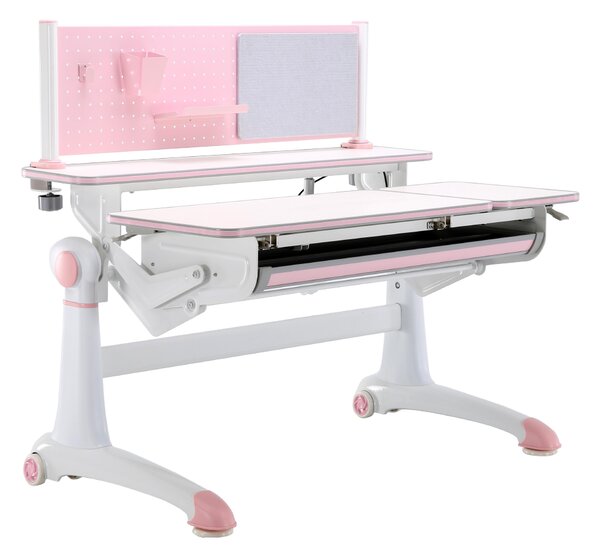 Növekvő íróasztal, rózsaszín/fehér, KANTON