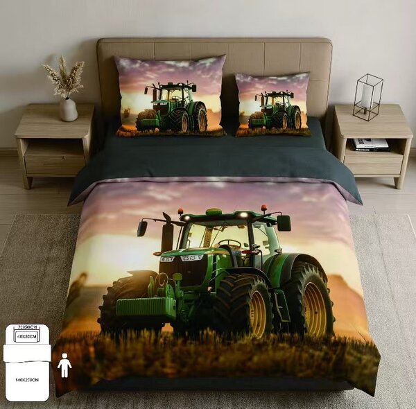 TRAKTOR – ARANY ÓRÁK | 140x200 cm | 3 részes szett Méret: Standard méret: 1x 140x200 + 1x 70x90 + 1x 40x50