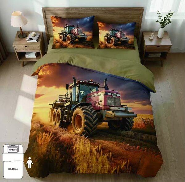 TRAKTOR – ARANY ARATÁS| 140x200 cm | 3 részes szett Méret: Standard méret: 1x 140x200 + 1x 70x90 + 1x 40x50