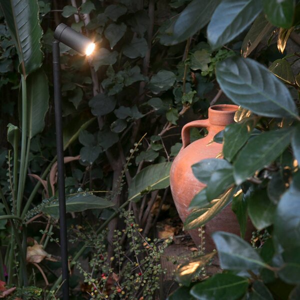 FARO BARCELONA 60 cm magas LED földi tüskés spot Seth-60, Fekete, Alumínium, Modern
