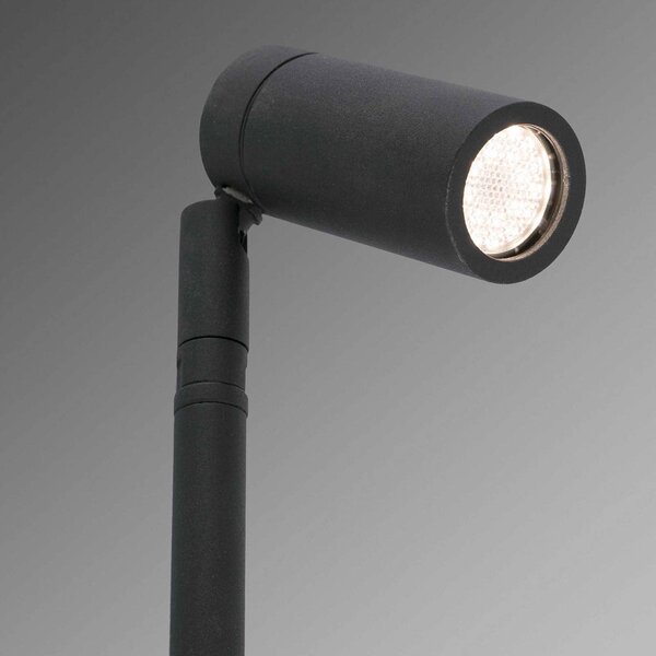 FARO BARCELONA 60 cm magas LED földi tüskés spot Seth-60, Fekete, Alumínium, Modern