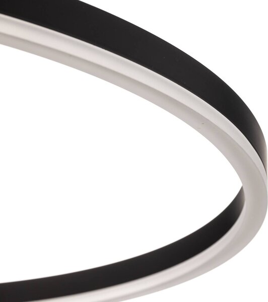 Fabas Luce LED mennyezeti lámpa Giotto 1 égős, fekete, dimmelhető, Fekete, Nappali / Étkező, fém, Modern