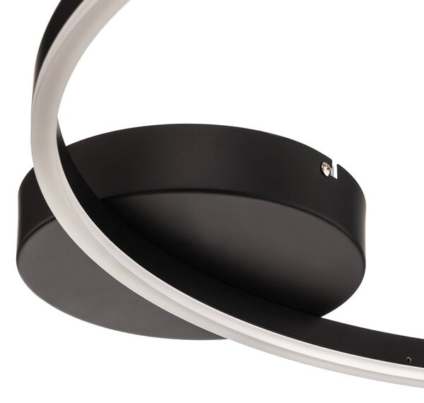 Fabas Luce LED mennyezeti lámpa Giotto 1 égős, fekete, dimmelhető, Fekete, Nappali / Étkező, fém, Modern