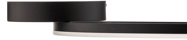 Fabas Luce LED mennyezeti lámpa Giotto 1 égős, fekete, dimmelhető, Fekete, Nappali / Étkező, fém, Modern