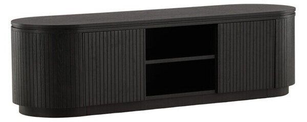 TV-állvány Dallas 3275, Laminált forgácslap, Közepes sűrűségű farostlemez, 45x160x48cm, Fekete